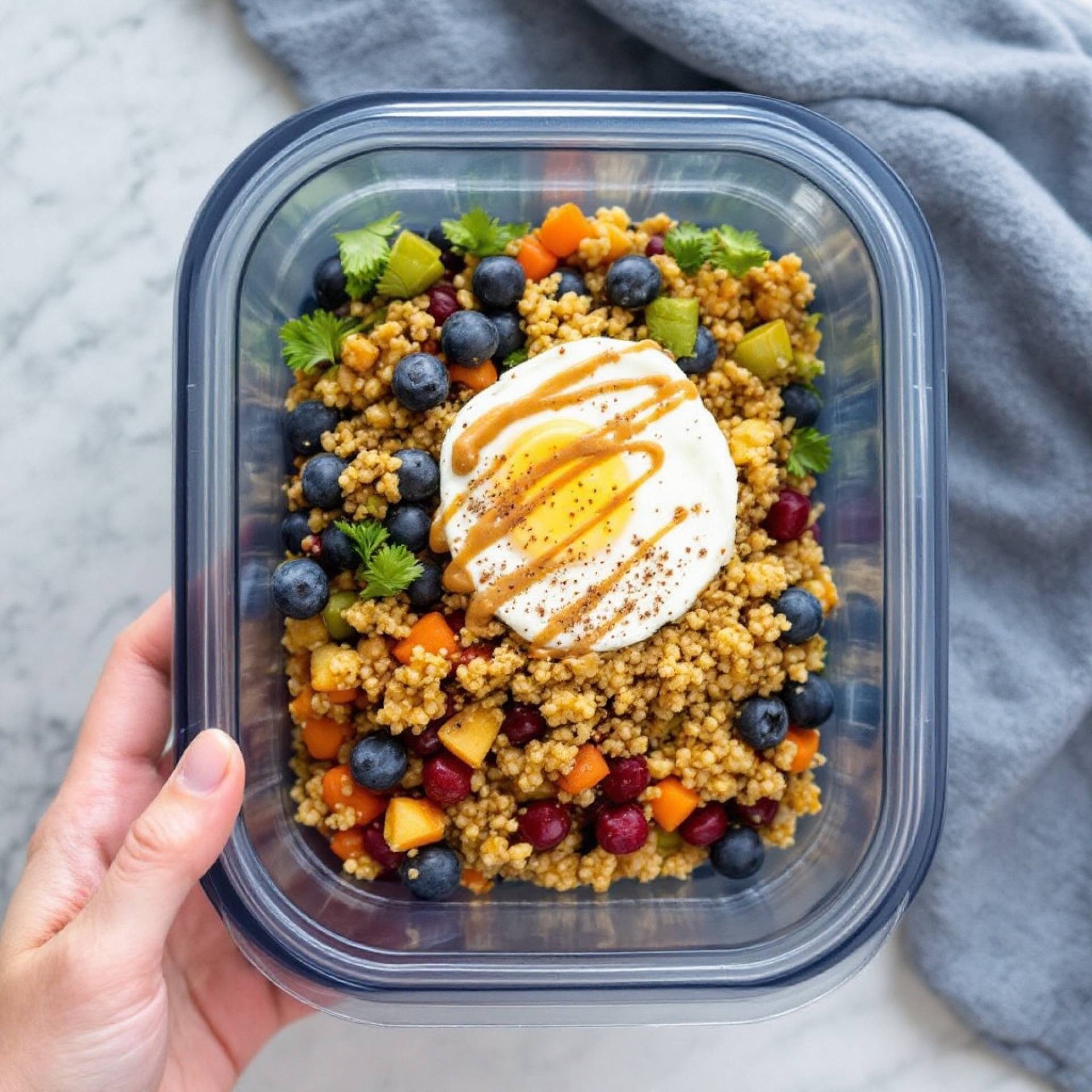 Quinoa Breakfast Bowls with Almond Butter