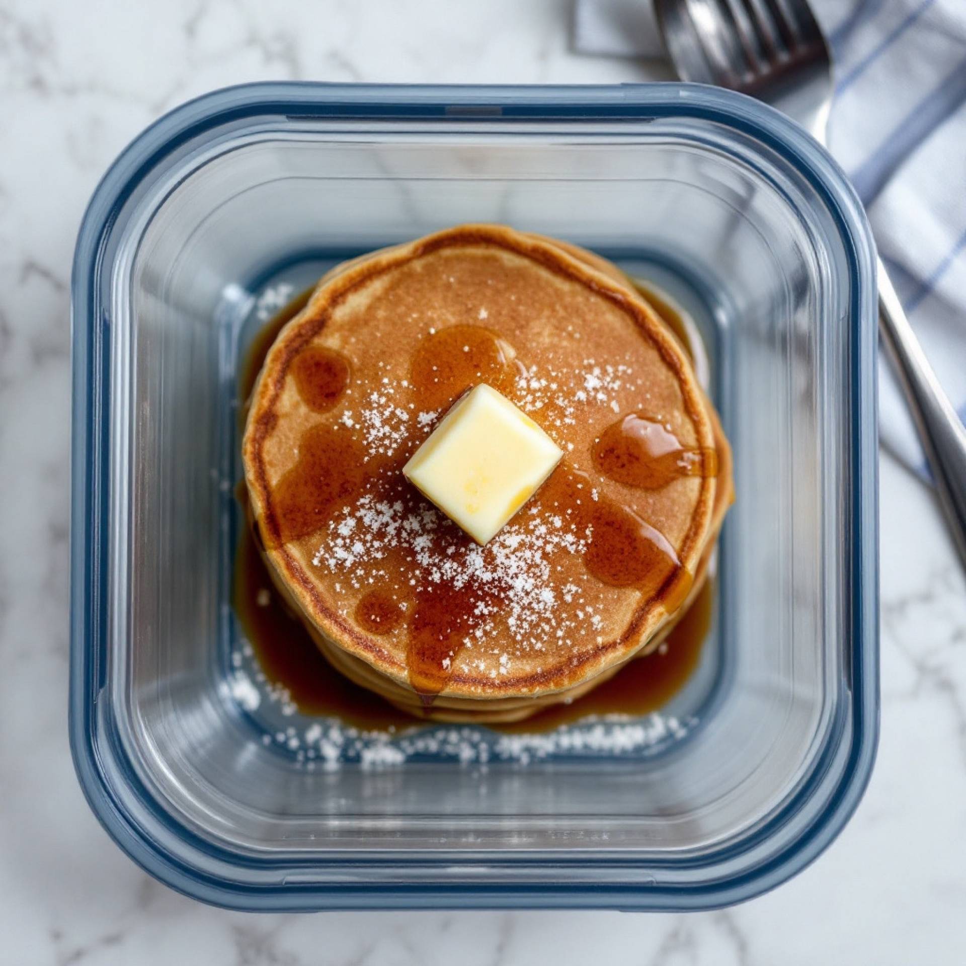 Whole Wheat Pancakes with Maple Syrup